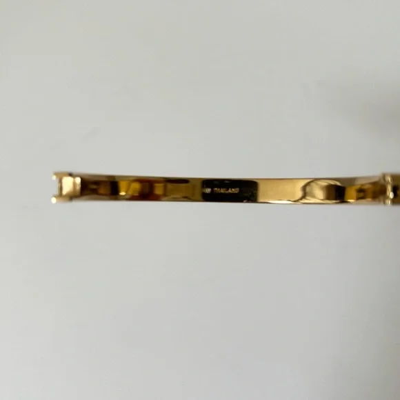 Coach Signature C Bangle Logo Statement Bracelet Enamel Hinged Pink Red Gold - Picture 8 of 9